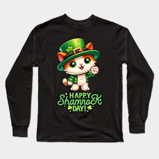 Lucky Charm Kitty: St. Patrick's Day Celebration Tee Long Sleeve T-Shirt